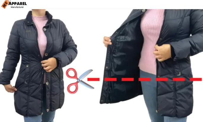 how to cut puffer jacket