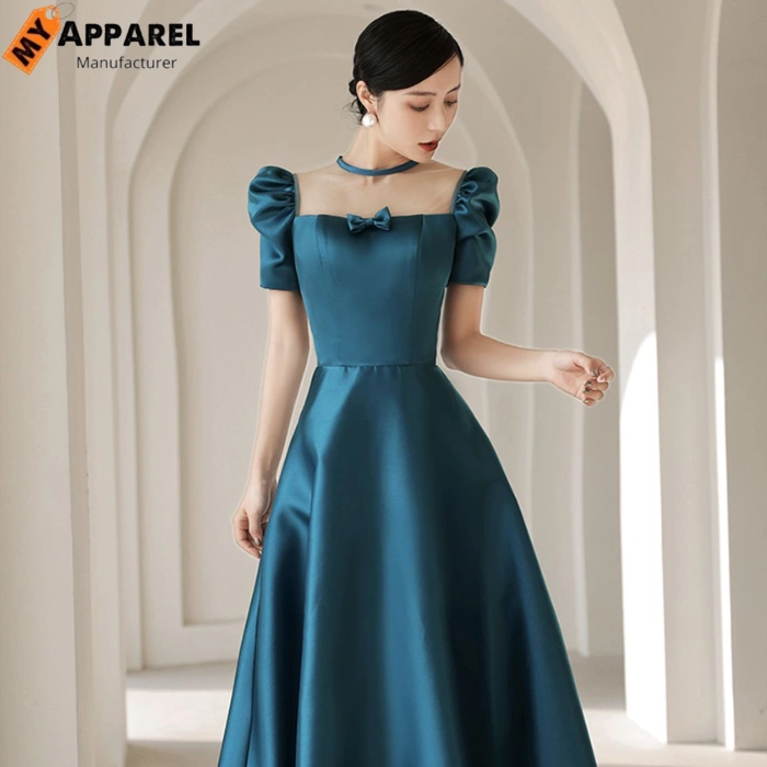 Satin A-Line Evening Gown