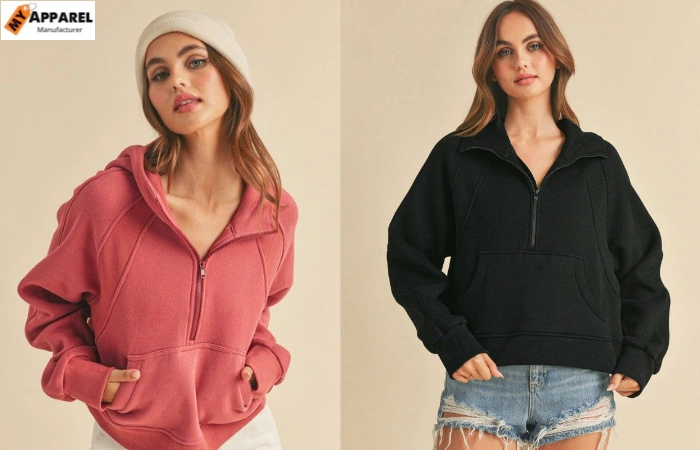 Longline Half-Zip Hoodie