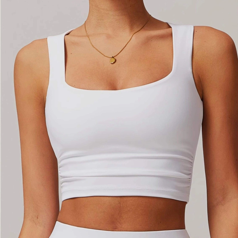 white ribbed crop tank top manufacturer