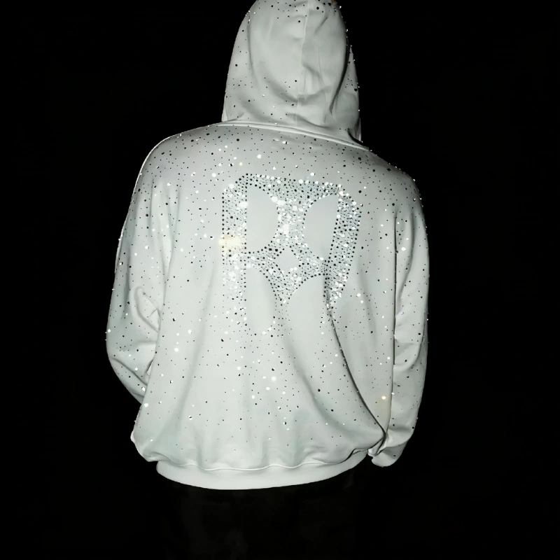 embroidered back hoodie detail
