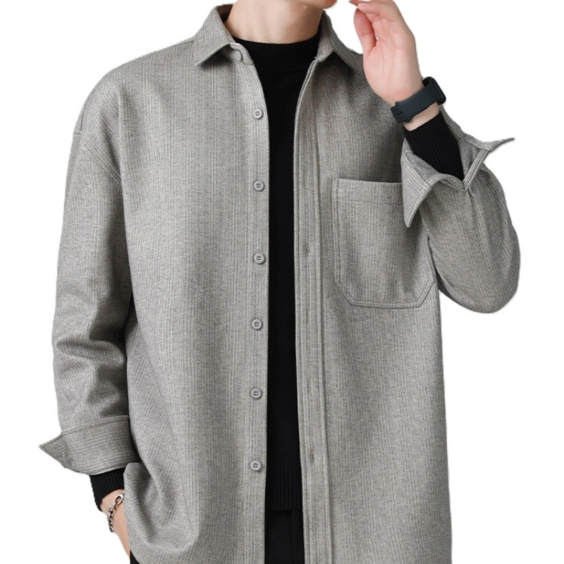 grey-casual-button-up-shirt-men