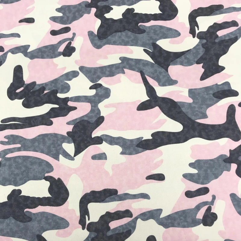 pink camouflage fabric design