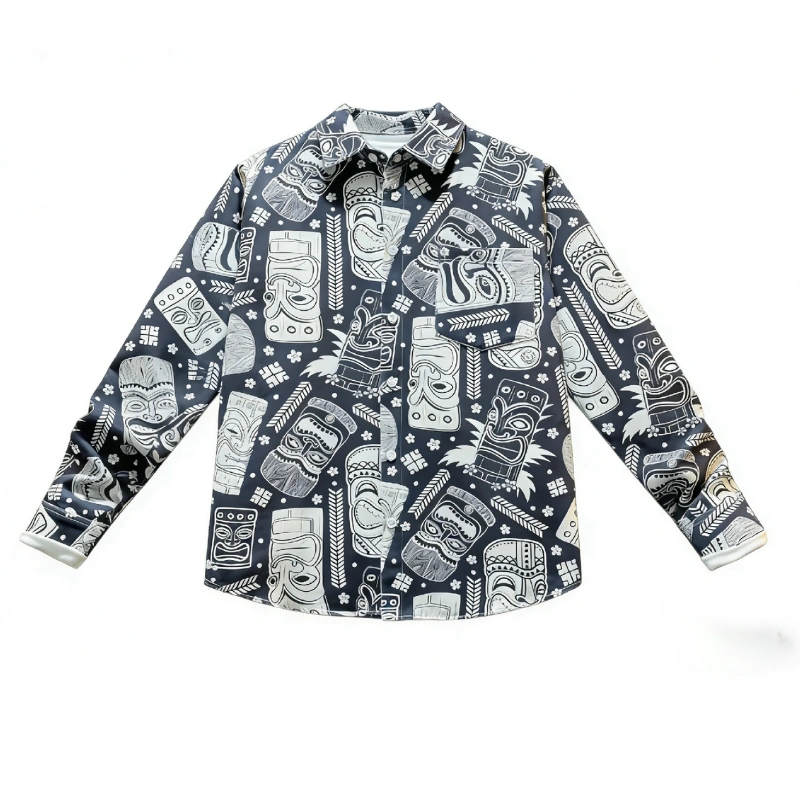 men’s printed button-down shirt
casual printed shirt for men