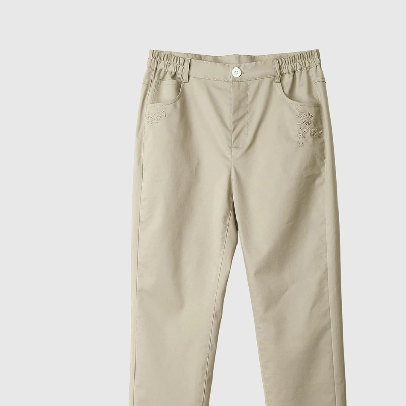 beige straight pants men
