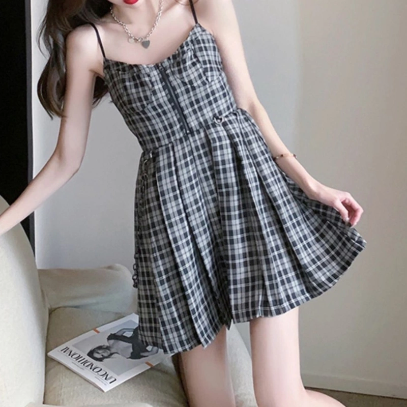 Black and orange dress