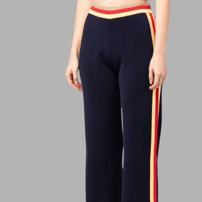 black side stripe pants men