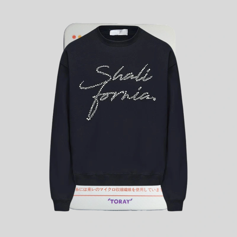 black text print sweatshirt