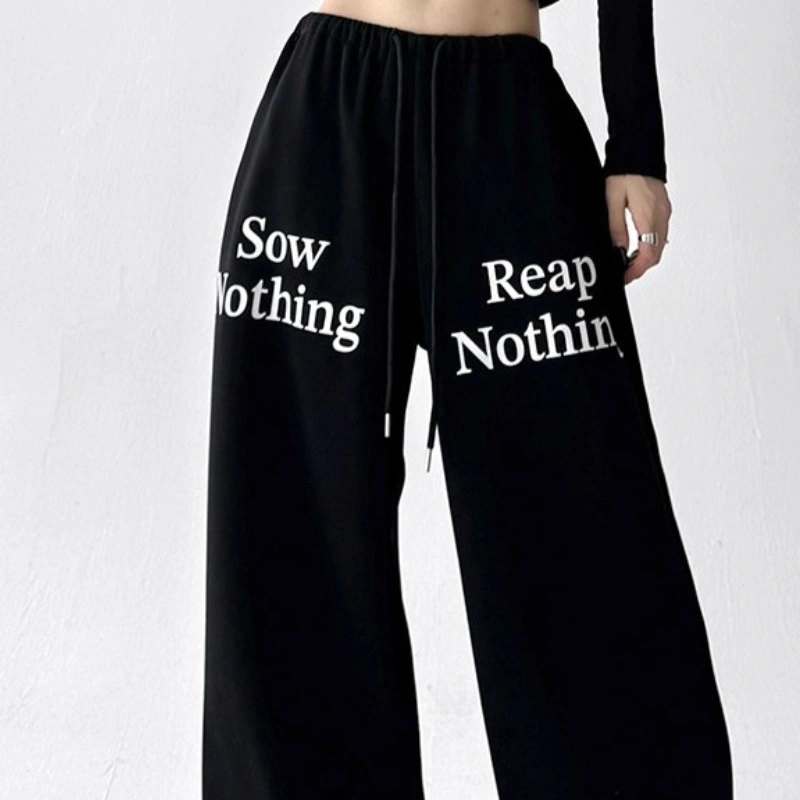 black wide leg pants