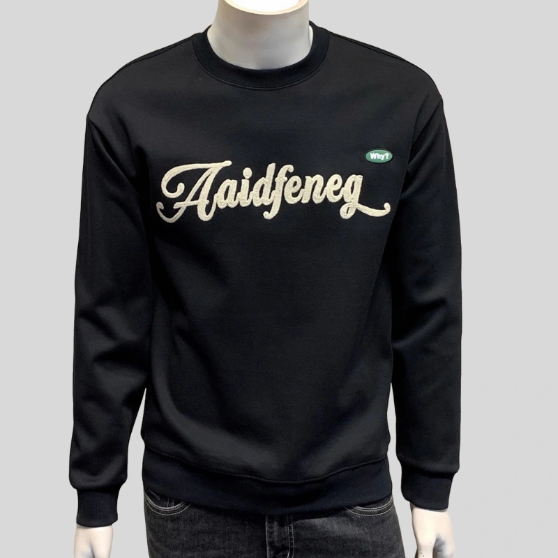 Menโs black premium sweatshirt