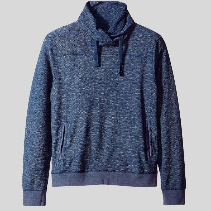 Men’s blue textured hoodie