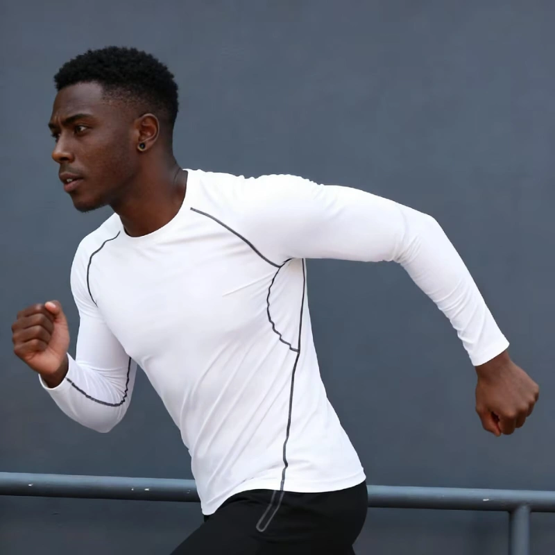 Menโs compression running shirt