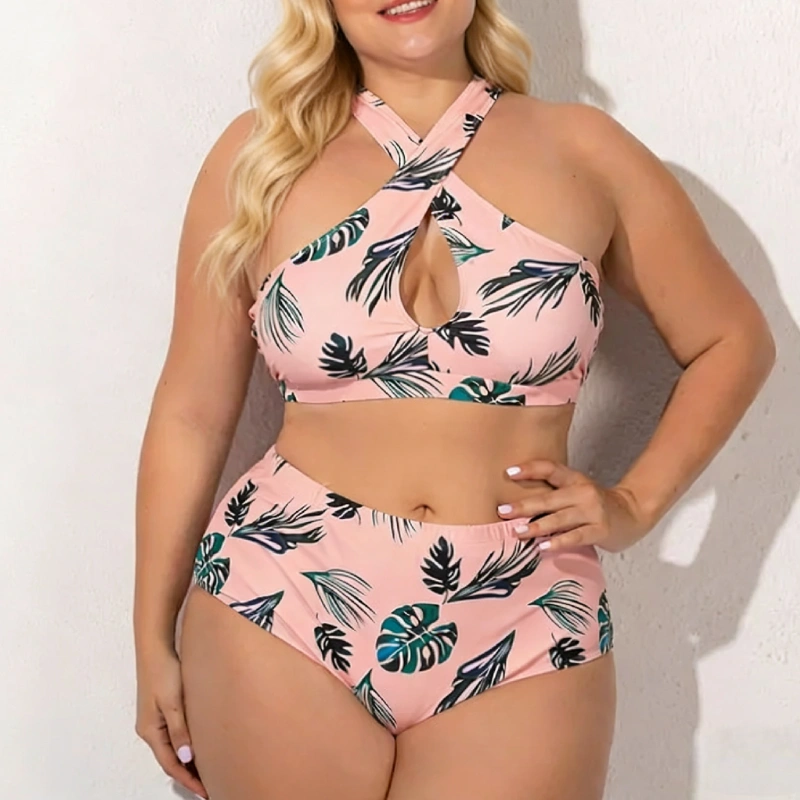 Plus size floral swimsuit