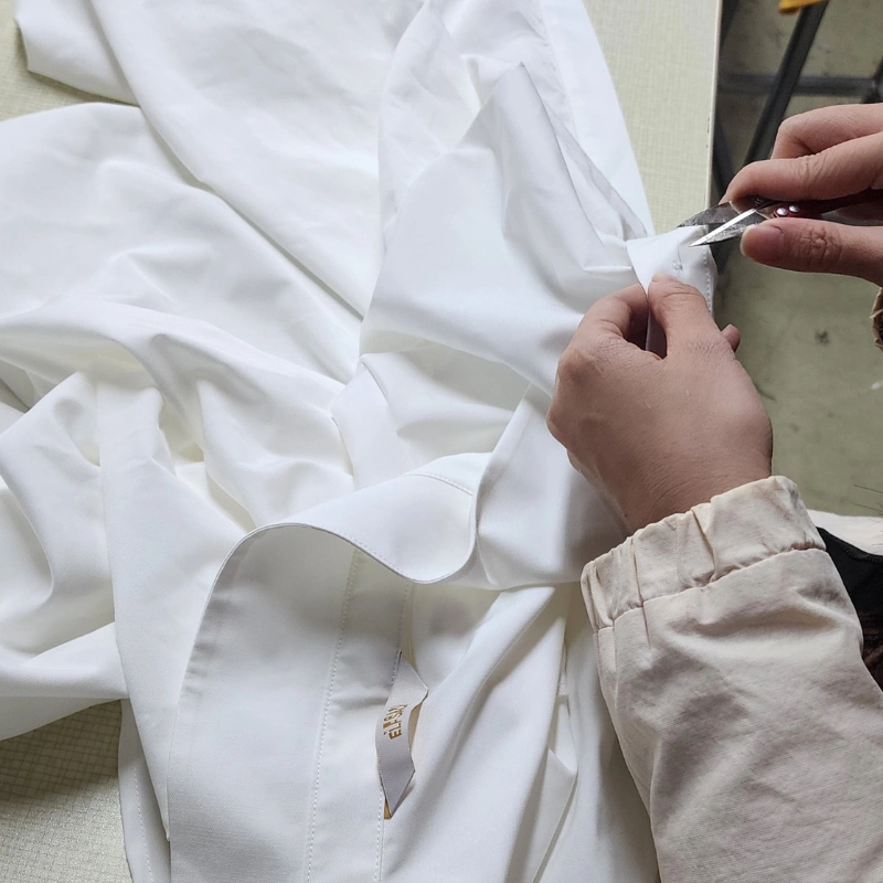 White fabric inspection