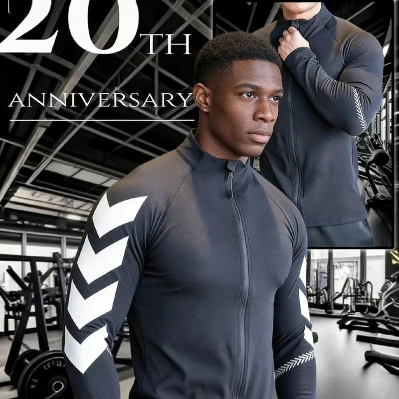 menโs black zip-up jacket