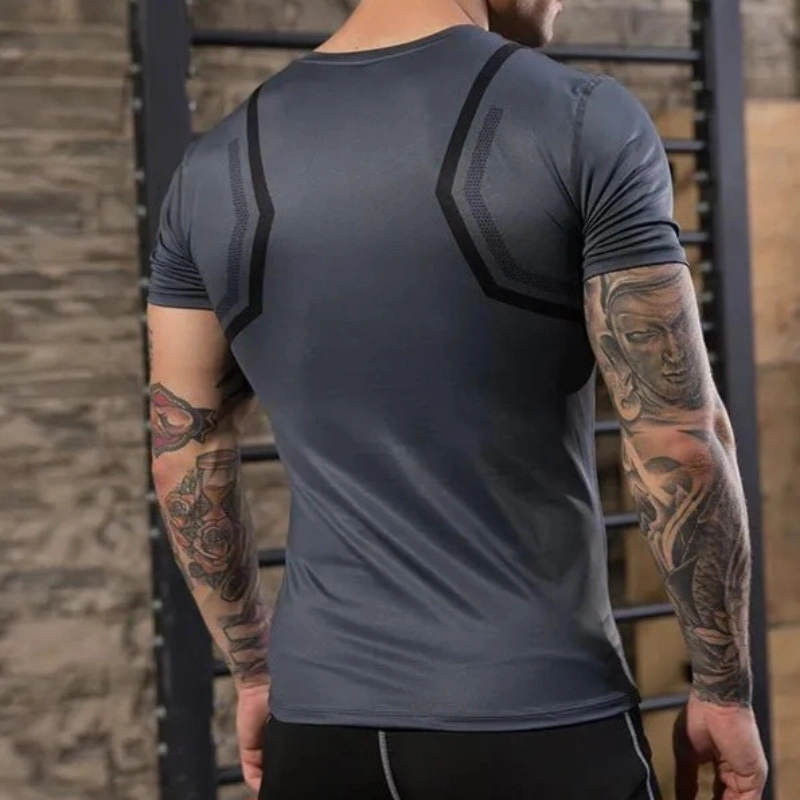 men’s black compression shirt