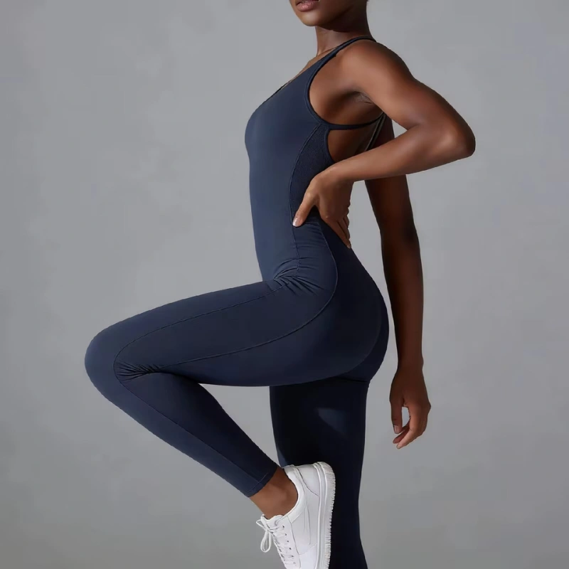 women’s navy high-waist leggings