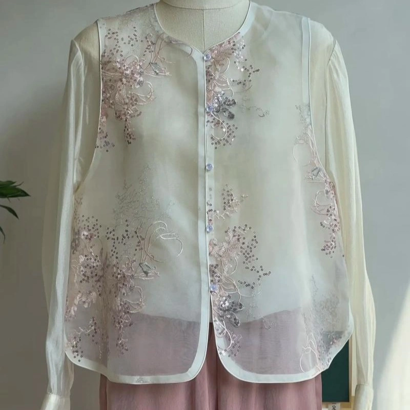 blue-beaded-fringe-neck-design