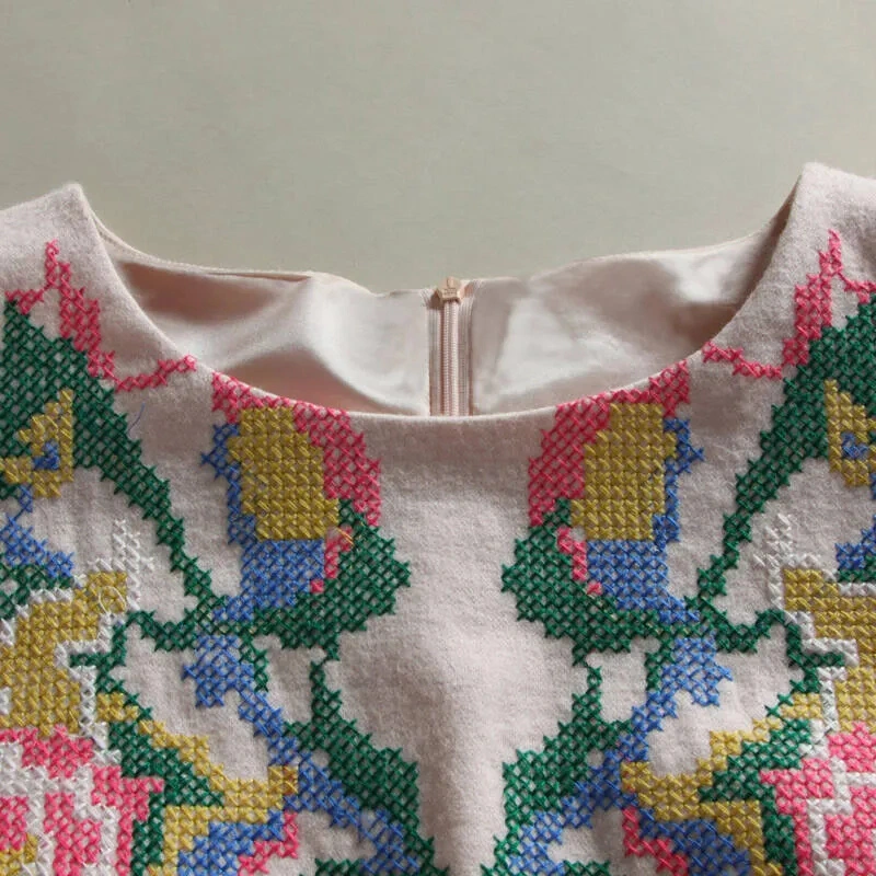 Abstract embroidered sweatshirt