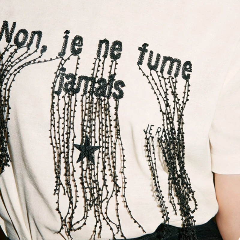 embroidered typography t-shirt